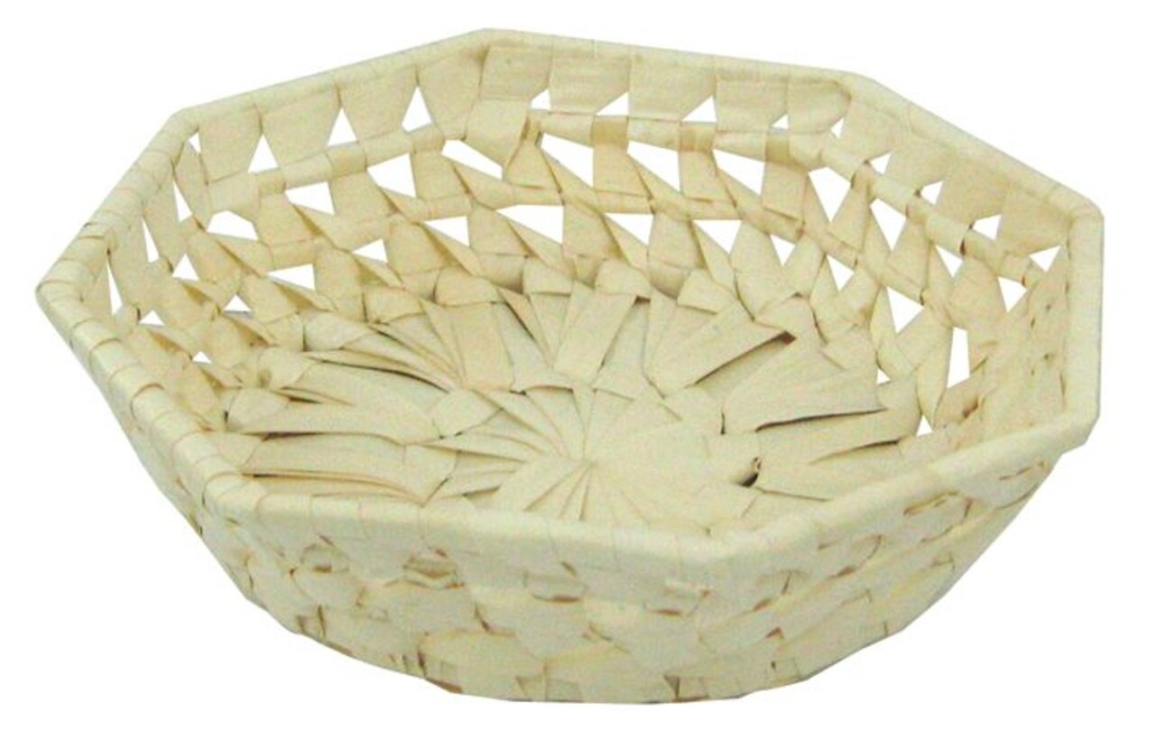 Palma kenyérkosár, Ambition, 19x19 cm, pálmalevél, bézs