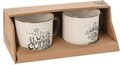 Vintage Coffee 2 db Bögre, 300 ml, porcelán, fehér