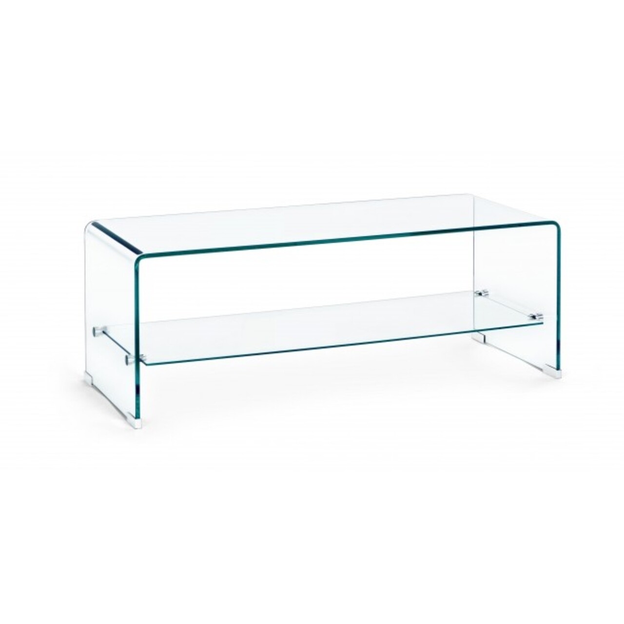 Iride Rectangular Dohányzóasztal, Bizzotto, 100x40x38 cm, üveg