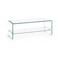 Iride Rectangular Dohányzóasztal, Bizzotto, 100x40x38 cm, üveg