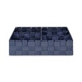 Compactor Szekrény rendszerező 5 résszel, Toronto, 32 x 25 x 8 cm, textil, kék/szürke