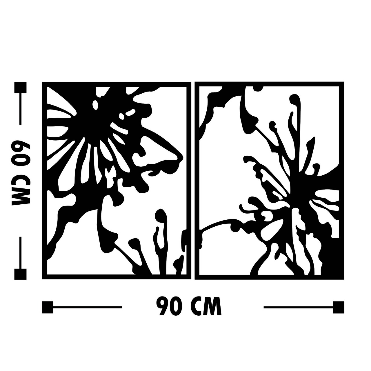 Contemporary Fali Dekoráció, Tanelorn, 90x60 Cm, Fém