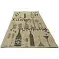 Zara Cooking konyhai szőnyeg, Decorino, 80x150 cm, polipropilén, bézs