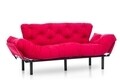 Nitta Triple Kihúzható kanapé, Futon, 3 személyes, 225x70 cm, fém, ciklámen