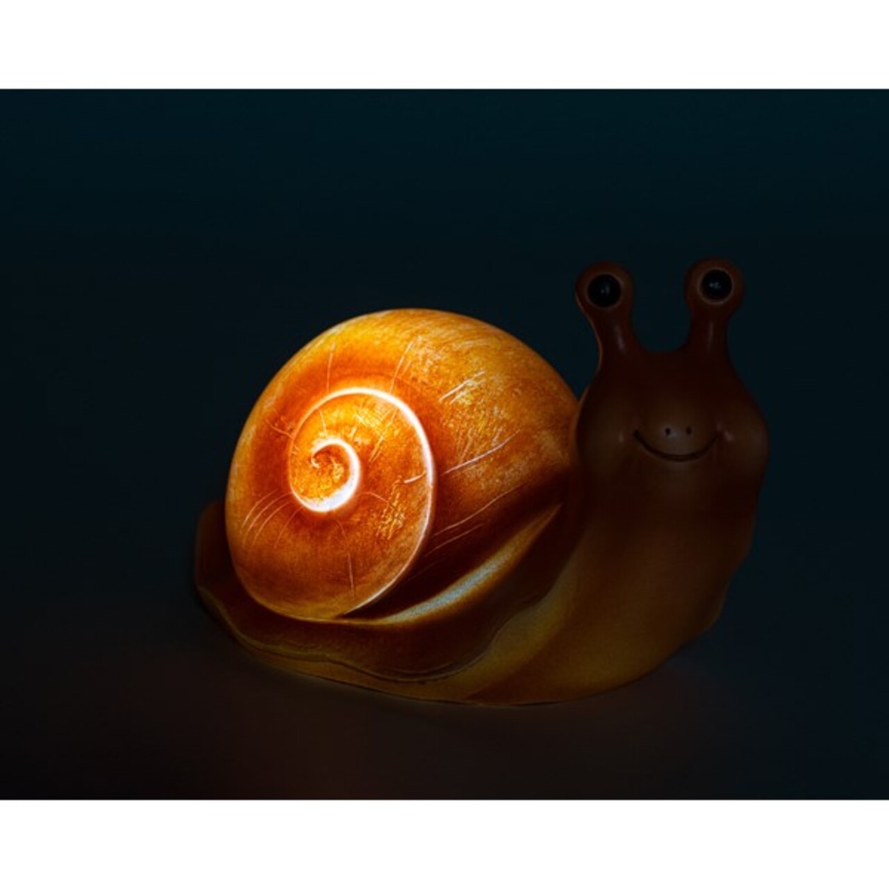 Snail Kerti Napelemes Lámpa, Lumineo, 8x16x10.5 Cm, Poligyanta, Narancssárga