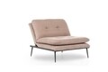 Martin Solo Kihúzható fotel, Futon,130x90 cm, fém, világosbarna