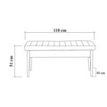 Vina 1053 - Anthracite Pad, Walnut, Vella, 110x40x51 cm