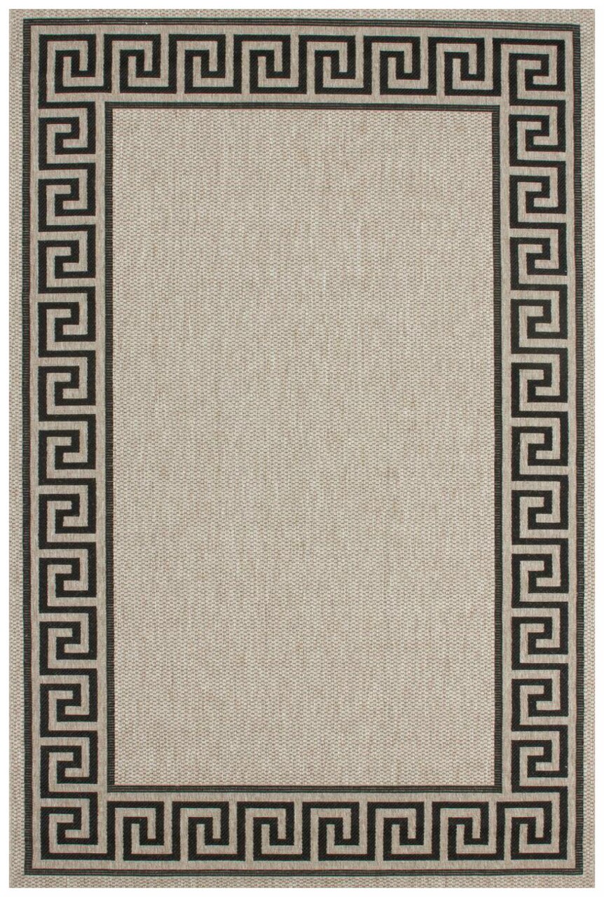 Zara szőnyeg, Dekor, 60x110 cm, polipropilén, szürke/fekete