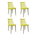 Set 4 scaune Moon, Heinner, plastic, galben