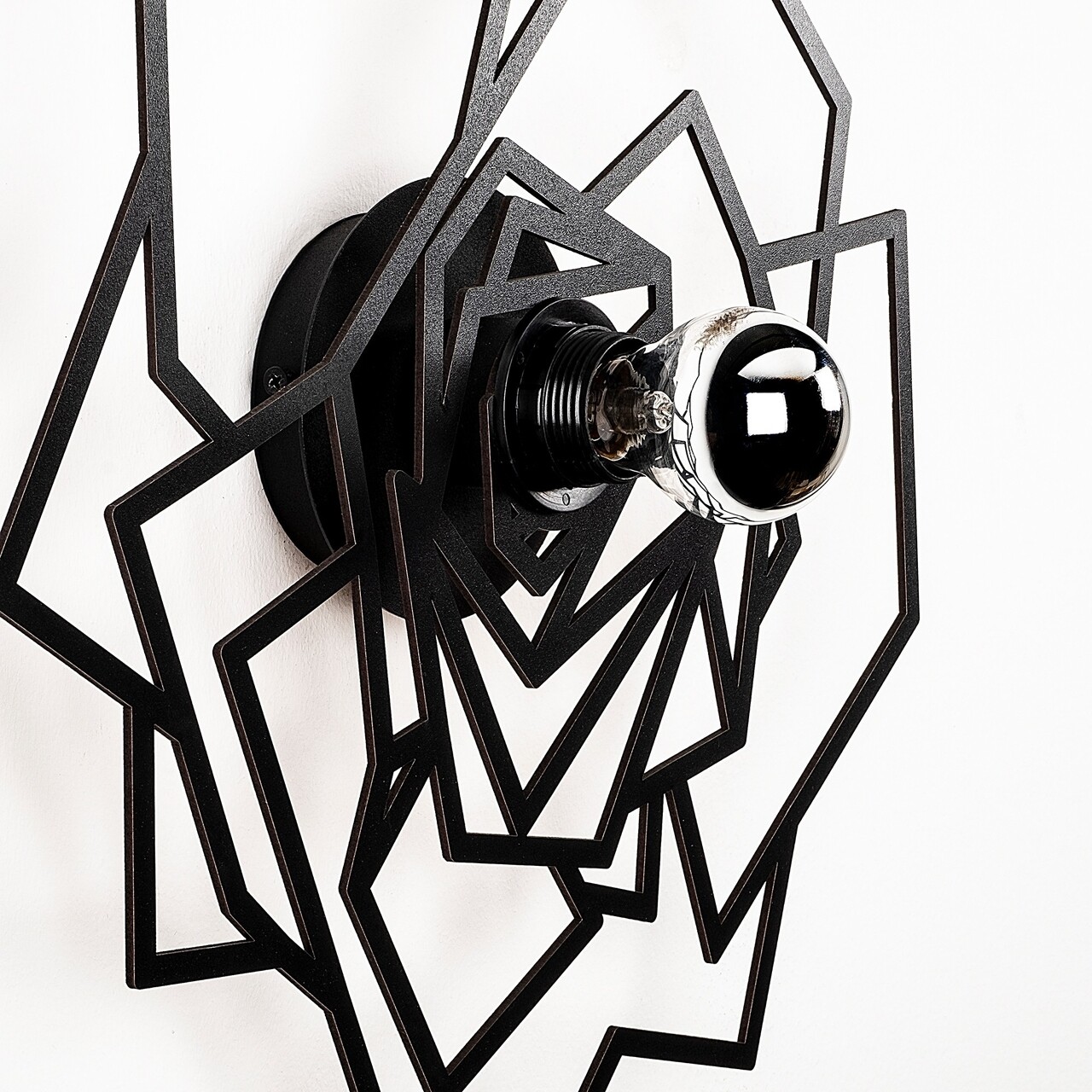 Shadow Fali Lámpa, 596 - A, E27, 100 W, Fém/MDF, Fekete