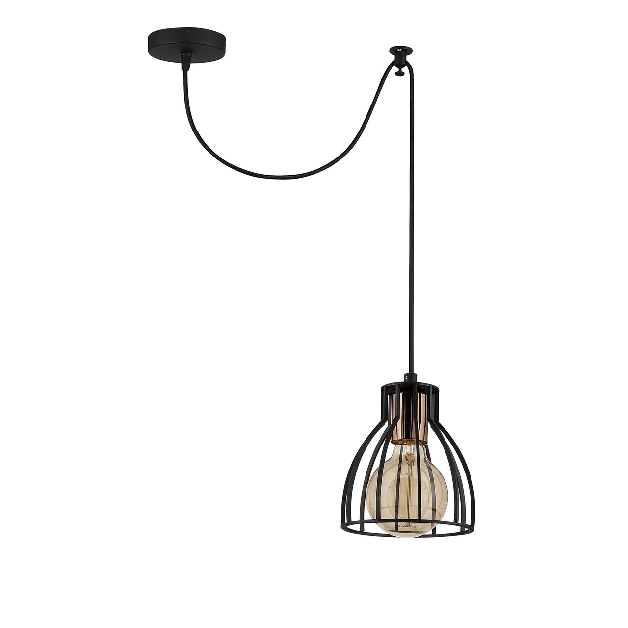 Kemah N-1235 Csillár, Noor, 53 X 106 Cm, 1 X E27, 100W, Fekete