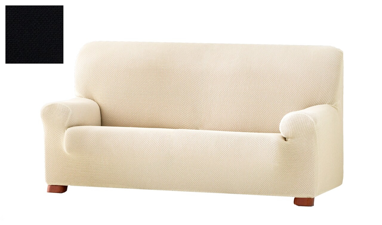 Eysa bi-stretch rugalmas kanapéhuzat, cora, 3 ülés, fekete c / 10