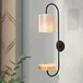 Opviq Servis Fali lámpa, 28x73 cm, E27, 100 W, fekete/krém