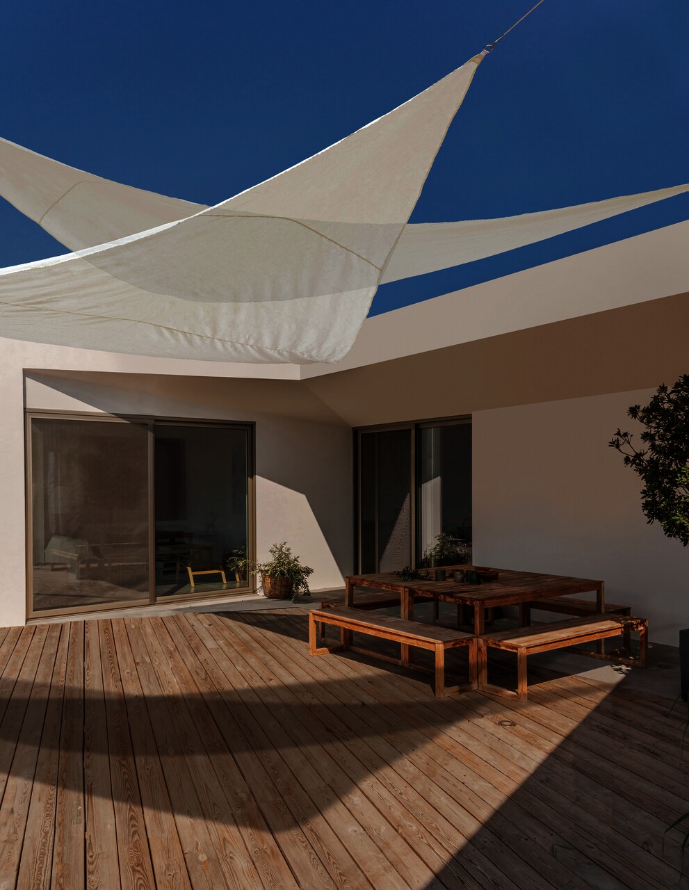 Sunshade Háromszögű napellenző, Bizzotto, 500 x 500 cm, poliészter, természetes