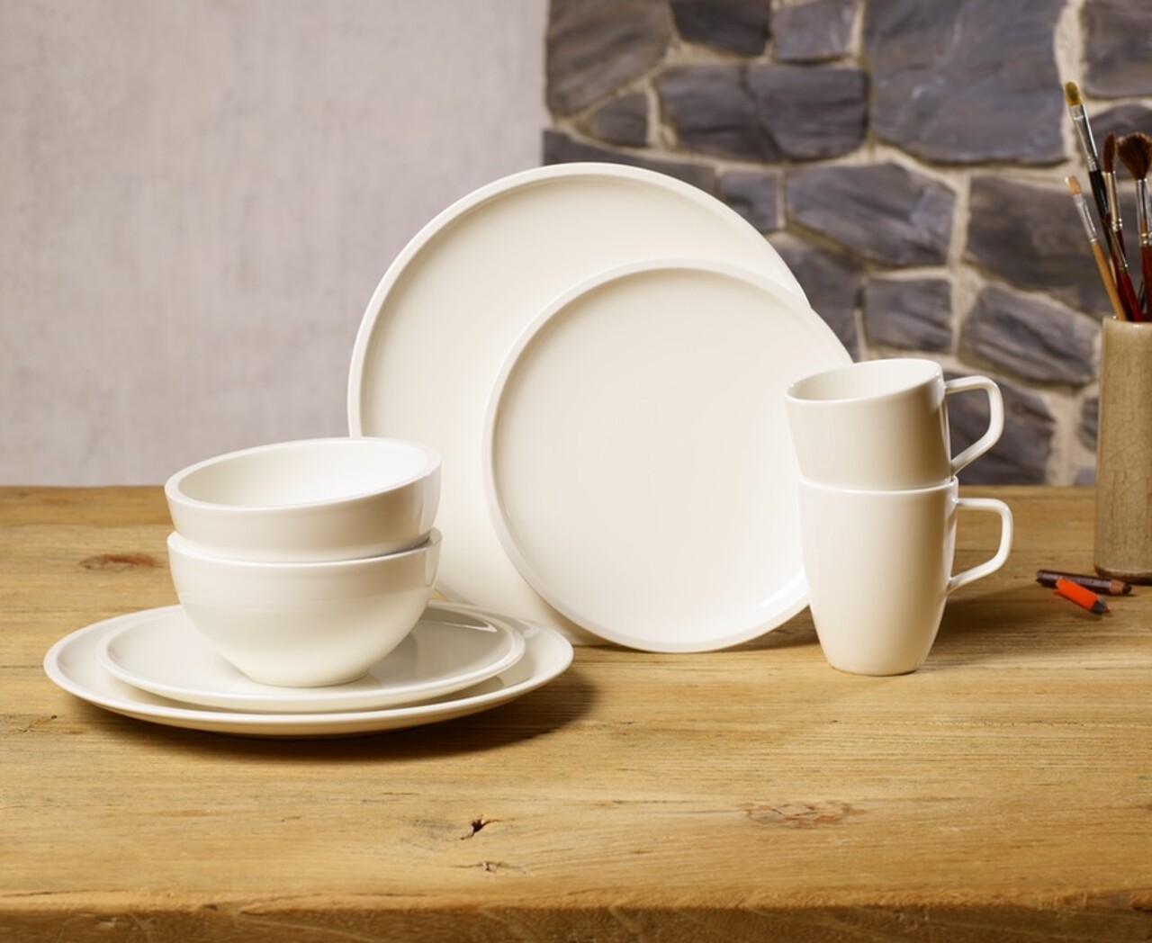 Villeroy & Boch 8 darabos Étkészlet, Artesano Original Starter, 2 személyes, prémium porcelán