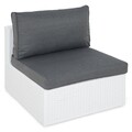 Miami Központi elem, L.73.5 l.83 H.65, alumínium, fehér/szürke