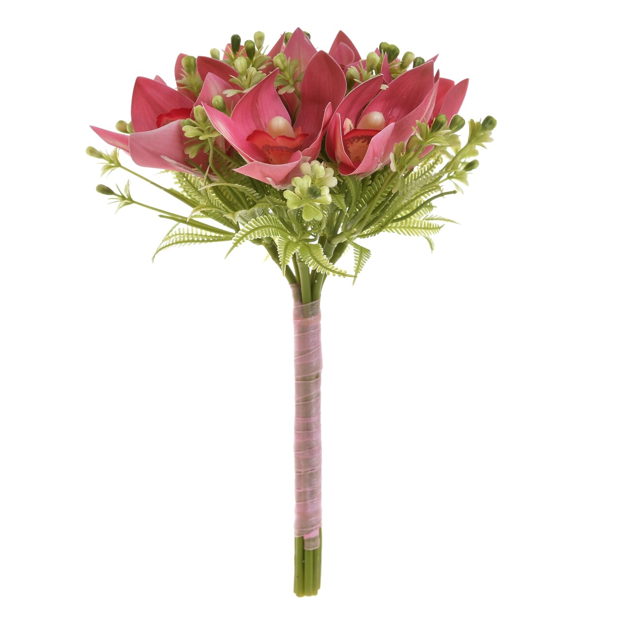 Floare artificiala Bouquet Charm, InArt, H30 cm, roz/verde