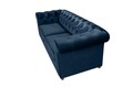 Oxford Chesterfield Kihúzhatós kanapé, 88x216x75 cm, 3 személyes, sötétkék