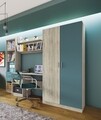 Gyermekszobabútor, Bedora, City 5011, 220 x 52,5 x 180 cm, PAL, sonoma / kék