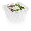 Három négyzet alakú serpenyő fedéllel, Snips, Fresch tartály, 0,25 L, polipropilén, átlátszó