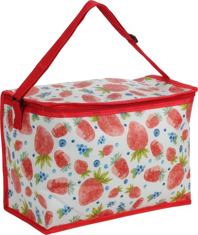 Hőszigetelő táska Summer fruits, 10L, 32x16x22.5 cm, poliészter, piros