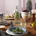 12 részes asztali készlet, Like Villeroy & Boch, Color Loop Horizon, prémium porcelán, kék