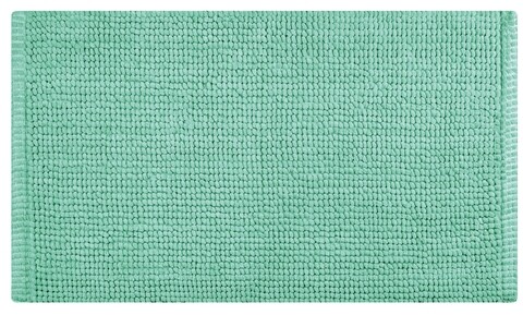 Fürdőszoba szőnyeg, Olivio Tappeti, Kukorica 3, 45 x 75 cm, 80% poliészter, 20% pamut, menta