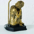 Buddha Asztali lámpa, Boltze, 24x48 cm, 1 x E27, 40W, poligyanta, aranyszín
