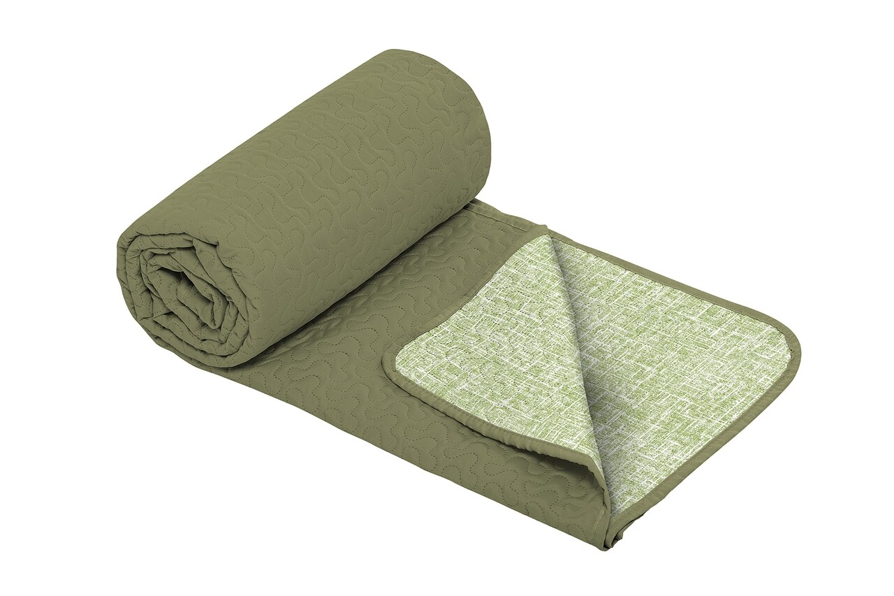 Alcam Steppelt Megfordítható ágytakaró, 210x220 cm, Green Jeans