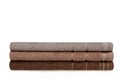 3 db-os kéztörlő készlet, Beverly Hills Polo Club, 403, 50x90 cm, 100% pamut, barna / sötétbarna