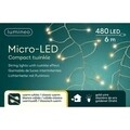 Micro LED telepítés 8 funkcióval Twinkle, Lumineo, 600 cm, 480 LED, arany / meleg fény