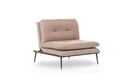 Martin Solo Kihúzható fotel, Futon,130x90 cm, fém, világosbarna