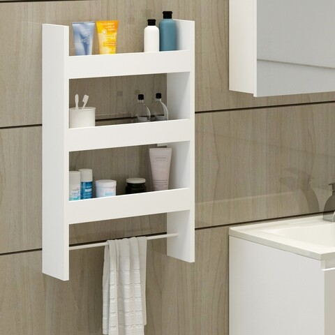 Fürdőszoba rendező FLY123007, Gauge Concept, 50x14x80 cm, forgácslap, fehér