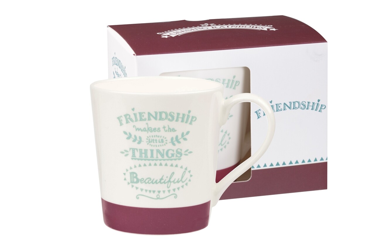 Csésze Díszdobozban, Friendship, Churchill, Fine Bone China Porcelán, 300 Ml