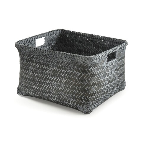Compactor Tárolókosár, Dalat Anthracite, 41 x 35.5 x 22 cm, bambusz, szürke