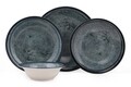 Kutahya Porselen 24 darabos Étkészlet, NNTS24Y2890003, nano porcelán, tengerkék/türkiz