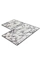 Marble 2 darabos Fürdőszobai szőnyeg, Chilai, 50x60 cm/60x100 cm, fehér