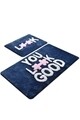 Set 2 covorase de baie Look, Chilai, 50x60 cm/60x100 cm, albastru