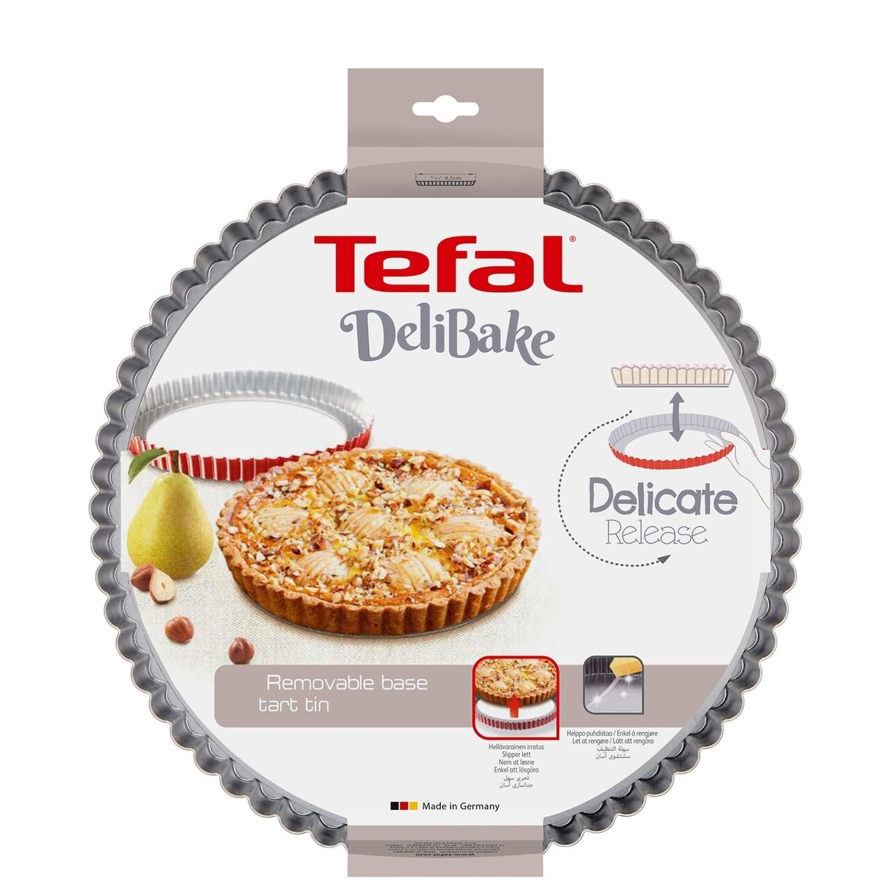 Sütőtálca Levehető Aljjal, Tefal Delibake, 30 Cm Ø, Szénacél