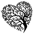 Heart Tree Fali dekoráció, Tanelorn, 70x70 cm, fém