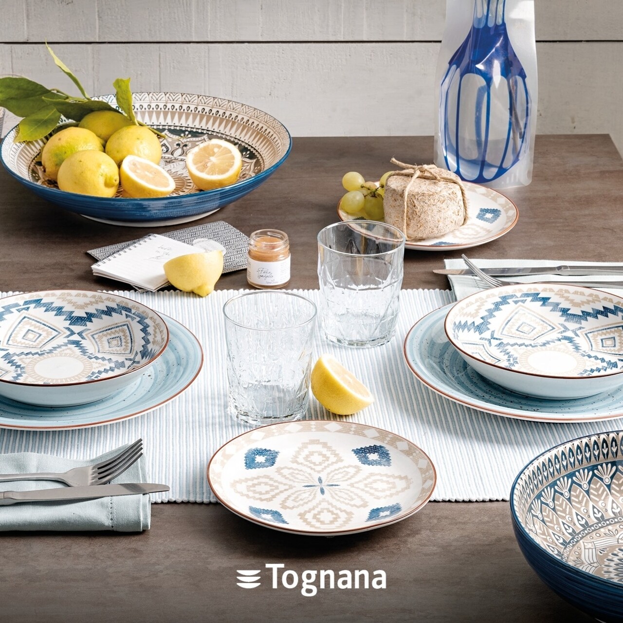 Tognana porcellane 18 részes étkészlet, tognana, metropolis casablanca, porcelán, sokszínű