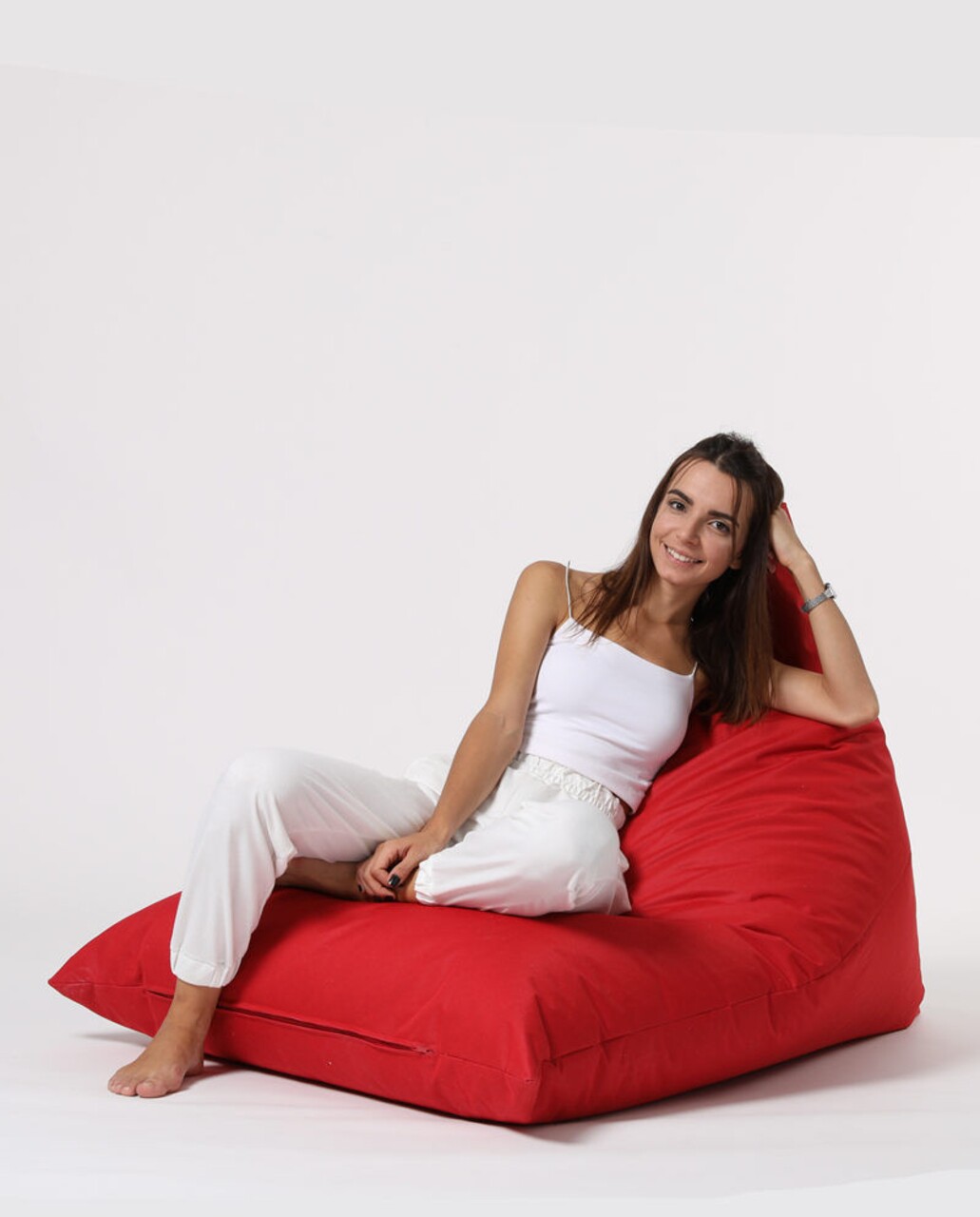 Bean Bag Ferndale Babzsák, Pyramid Bed, 145 Cm, Vízhatlan Poliészter, Piros