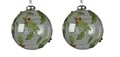 Decoris 2 db Díszgömb, Ø10 cm, üveg, tarka