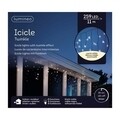 Telepítés 8 Icicle funkcióval, Lumineo, 1100 cm, 259 LED, meleg fény