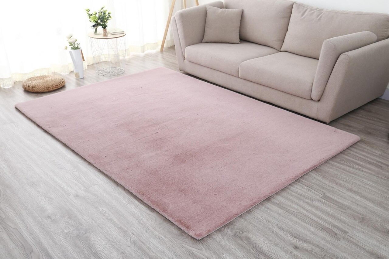 Bozontos puha szőnyeg, heinner, 160x230 cm, poliészter / pamut, rózsaszín