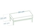 ASTORIA-CT Kávézóasztal, Gauge Concept, 90x45x33 cm, mogyoró
