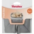 Összecsukható metaltex tárolódoboz, 12 x 12 cm, poliészter / poliamid, szürke
