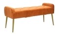 Lady Rust Pad, Mauro Ferretti, 120x45x55 cm, rozsdaszín/aranyszín, bársony