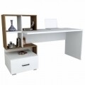 Wooden Art Íróasztal, Bloom White Walnut, 152,7x105,6x60 cm