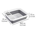 Weko összecsukható edénylefolyó, 36,5 x 13 x 31 cm, polipropilén / műanyag, fehér / szürke